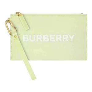 Burberry Wristlet/Cosmetic Bag Light Green Luxury Designer Accessory Makeup Bag